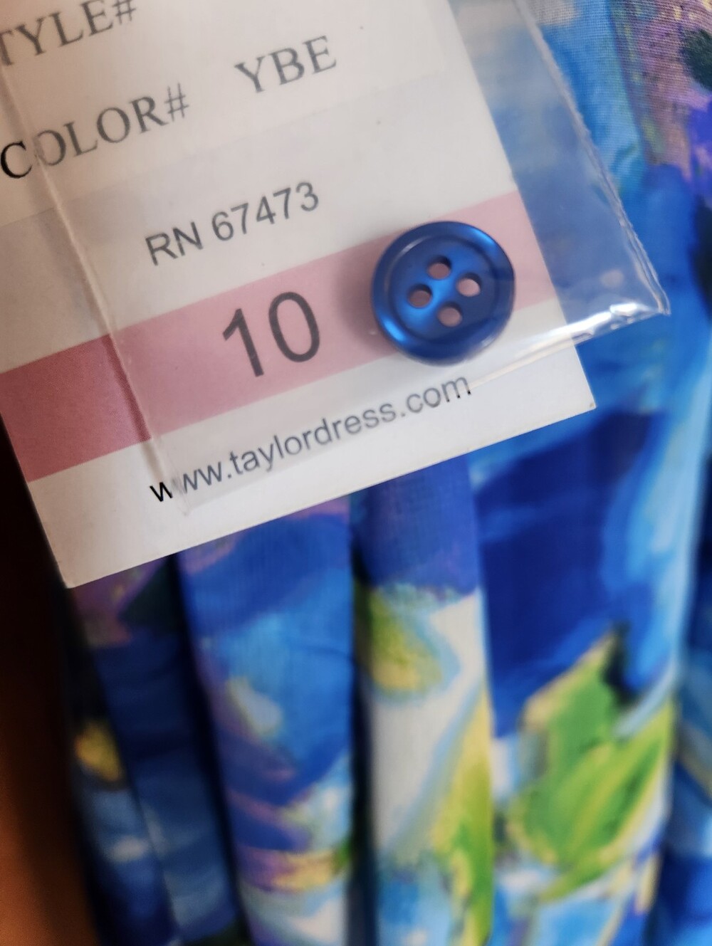 NWT TAYLOR BLUE WATERCOLOR CHIFFON MAXI DRESS SIZE 10 LONG SLEEVE LIGHTWEIGHT - Picture 7 of 13